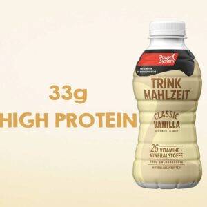 Power System Trinkmahlzeit Classic Vanilla 6 x 500ml leckere Mahlzeitenersatz, 33g Protein, 26 Vitamine + Mineralstoffe