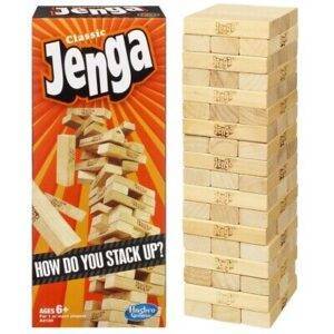 Classic Jenga Game With Genuine Hardwood Hasbro A2120 Ages 6