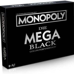 Winning Moves - Monopoly - Mega Black Edition - Gesellschaftsspiel für Erwachsene und Kinder - Alter 8+ - Deutsch