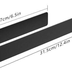 Handtuchhalter ohne Bohren, 304 Edelstahl Handtuchstange zum Kleben für Bad & Küche, Matt Schwarz