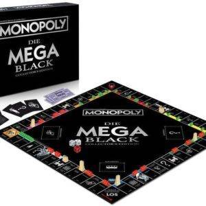 Winning Moves - Monopoly - Mega Black Edition - Gesellschaftsspiel für Erwachsene und Kinder - Alter 8+ - Deutsch
