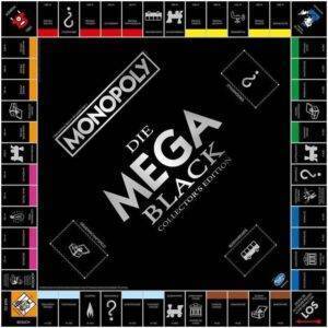 Winning Moves - Monopoly - Mega Black Edition - Gesellschaftsspiel für Erwachsene und Kinder - Alter 8+ - Deutsch