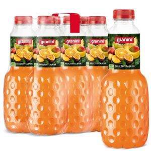granini Trinkgenuss Multivitamin (6 x 1l), mindestes 50% Frucht, Mehrfruchtnektar, vegan, natürlich, mit Pfand