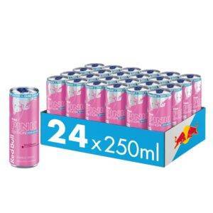 Red Bull Energy Drink Pink Edition (Sugarfree) - 24er Palette Dosen - Getränke mit Waldbeere-Geschmack, EINWEG (24 x 250 ml)