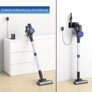Akku-Handstaubsauger Staubsauger,Akku Staubsauger,Staubsauger Kabellos 33KPa,55 Min Stielstaubsauger für Tierhaare,Teppich und Hartböden