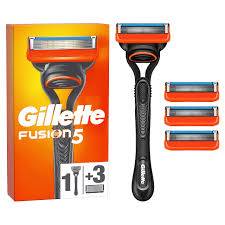 Gillette Fusion 5 Nassrasierer Herren, Rasierer + 4 Rasierklingen mit 5-fach Klinge, Geschenk für Männer