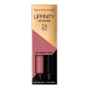 Max Factor Lipfinity 24HRS Lip Colour Langanhaltender Lippenstift mit Balsam für Frauen 4,2 g Farbton 001 Pearly Nude