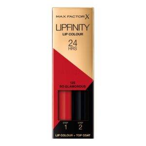 Max Factor Lipfinity 24HRS Lip Colour Langanhaltender Lippenstift mit Balsam für Frauen 4,2 g Farbton 125 So Glamorous