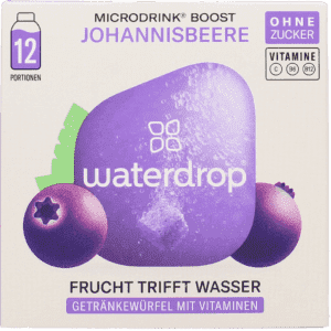 waterdrop Microdrink BOOST Johannisbeere, 12 Stück Johannisbeere-Holunderblüte-Açaí Geschmack
