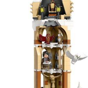 LEGO Harry Potter Eulerei auf Schloss Hogwarts, Abenteuer-Set mit Spielzeug-Tieren und 3 Mini-Figuren, Spielzeug zum Film für Kinder, Geschenk für Mädchen, Jungen und alle Fans ab 8 Jahren 76430