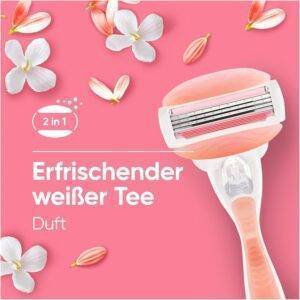 Gillette Venus ComfortGlide Spa Breeze Damenrasierer, 1 Ersatzklingen, rutschfestes, ergonomisches Handstück