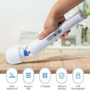 Zauberstab-Massagegerät mit 10 Modi – Entspannungs-USB-Massagestab – Entspannung der Nackenmuskulatur und Stressabbau – Hilfe bei der Genesung von Muskelschmerzen