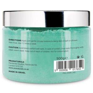 Körperpeeling mit Salz aus dem Toten Meer 500g - Feuchtigkeitsspendend & pflegend, Natürlichen Ölen & Mineralstoffen, keine Parabene, vegan, frei von Tierversuchen (Mango und Kiwi)