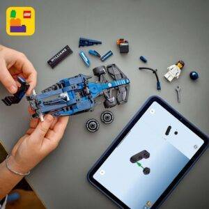 LEGO Speed Champions Williams Racing FW46 F1 Rennauto, Vatertagsgeschenk für Papa, Spielzeugauto mit Minifigur, Spielzeug Automodell für Männer 77249