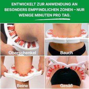 CELLULITE Manuelles Anti-Cellulite Massagegerät, Made in Italy, patentiert, mit mechanischer Dreifachwirkung und Rollen, die die Haut anheben, komprimieren und dehnen, Oberschenkel und Gesäß