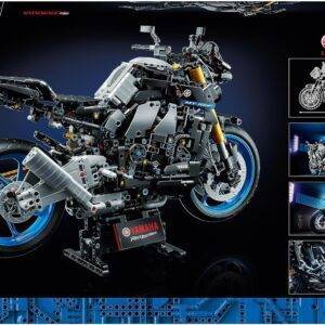 LEGO 42159 Technic Yamaha MT-10 SP Motorrad-Modellbausatz für Erwachsene, authentisches Fahrzeug-Modell mit 4-Zylinder-Motor, funktionsfähiger Lenkung und AR-App, Geschenk für Männer und Frauen