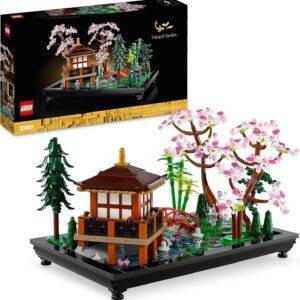 Lego Icons Garten der Stille - Botanical Zen-Garten-Set für Erwachsene mit Lotusblumen - anpassbare Schreibtisch-Dekoration inspiriert von Japan - achtsames Geschenk für Frauen und Männer 10315