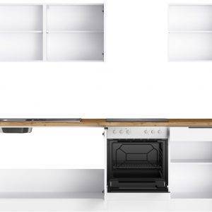 Küchenzeile KS-Lagos2, Breite 240 cm wahlweise mit E-Geräten, mit 38mm starker Arbeitsplatte