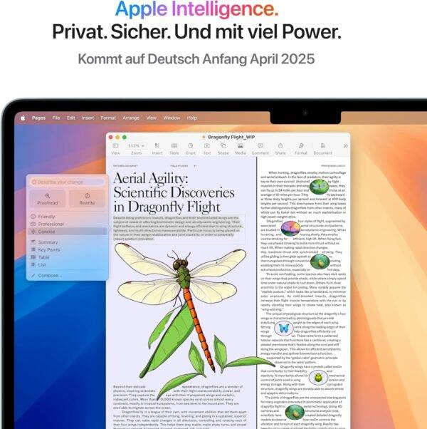 Apple MacBook Air (13", Apple M4 Chip mit 10‑Core CPU und 8‑Core GPU, 16GB Gemeinsamer Arbeitsspeicher, 256 GB) - Himmelblau – Bild 4