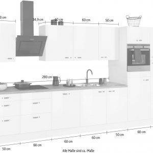 Küchenzeile Cara mit Hanseatic E-Geräten Breite 400 cm, Induktionskochfeld, Soft-Close-Funktion, Vollauszüge