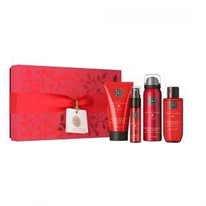 RITUALS Pflege-Geschenkset The Ritual of Ayurveda S Duschschaum, Körpercreme, Peeling Pflege-Set, 4-tlg., Wiederverwendbare Geschenkbox, Parabenfrei, Körperpflege Set