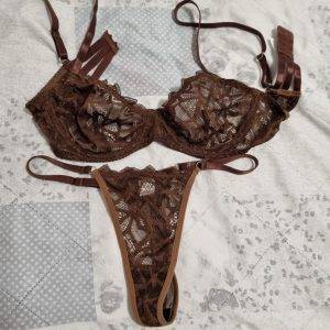 Dessous Set Braun Größe S – BH und Slip – Neu & ungetragen