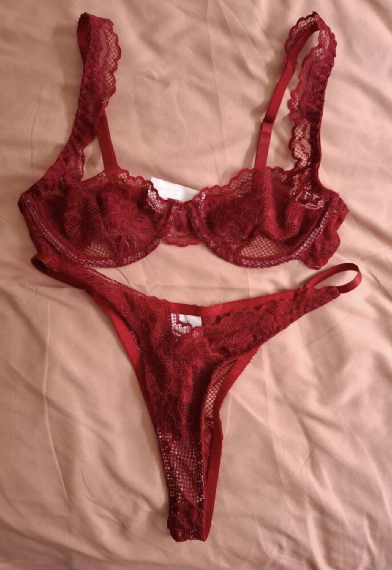 Dessous Set in Rot – Größe S – BH & Slip – Neu & ungetragen 🔥👙