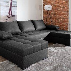 Wohnlandschaft Josy U-Form, B: 269 cm mit Bettfunktion & Bettkasten, Federkern