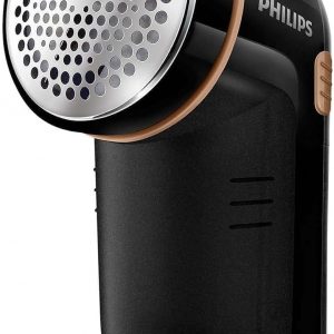 Philips Fusselentferner für alle Kleidungsstücke, entfernt kleine Knötchen, 2 Höheneinstellungen, batteriebetrieben (2 Philips AA-Batterien inkl.), 8 x 12.3 x 5.8 cm, schwarz-Gold (GC026/80)