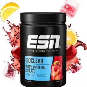 ESN ISOCLEAR Whey Isolate Protein Pulver, Cherry Lemonade, 908 g, Proteinlimo mit fruchtig leckerem Geschmack, clear Whey - made in Germany