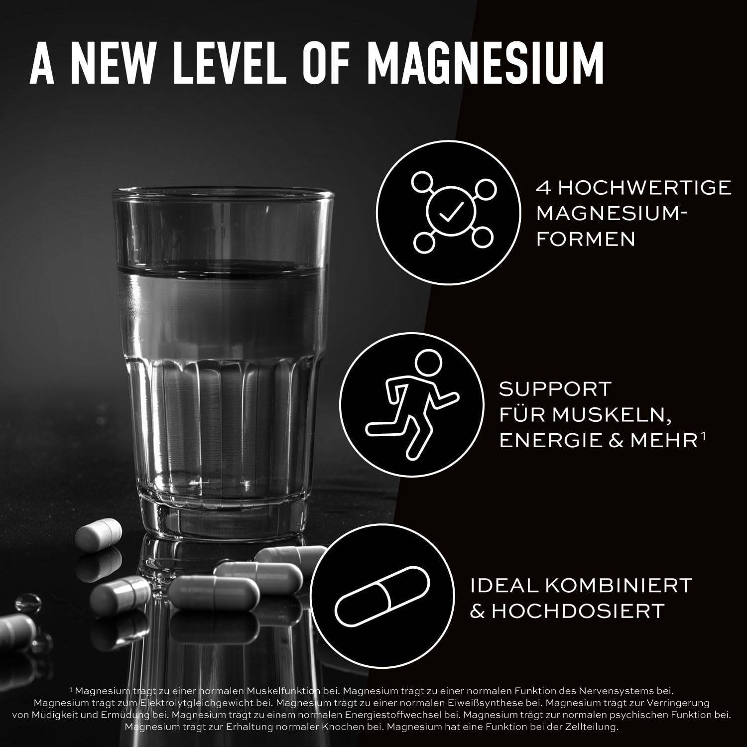 ESN Magnesium Complex, 90 Kapseln, 323 mg Magnesium pro Tagesportion, 4 in 1 Komplex Formel - Made in Germany – Bild 2