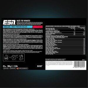 ESN ISOCLEAR Whey Isolate Protein Pulver, Fresh Cherry, 908 g, Proteinlimo mit fruchtig leckerem Geschmack, clear Whey - made in Germany