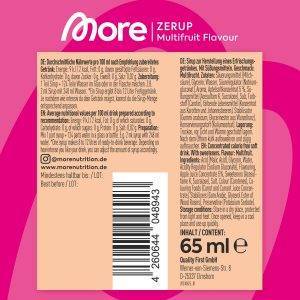 MORE Zerup, mixed 11er Bundle, 11 x 65 ml, für bis zu 88 l Fertiggetränk, zuckerfreier Sirup mit echten Fruchtextrakten, vegan, zero Kalorien - made in Germany