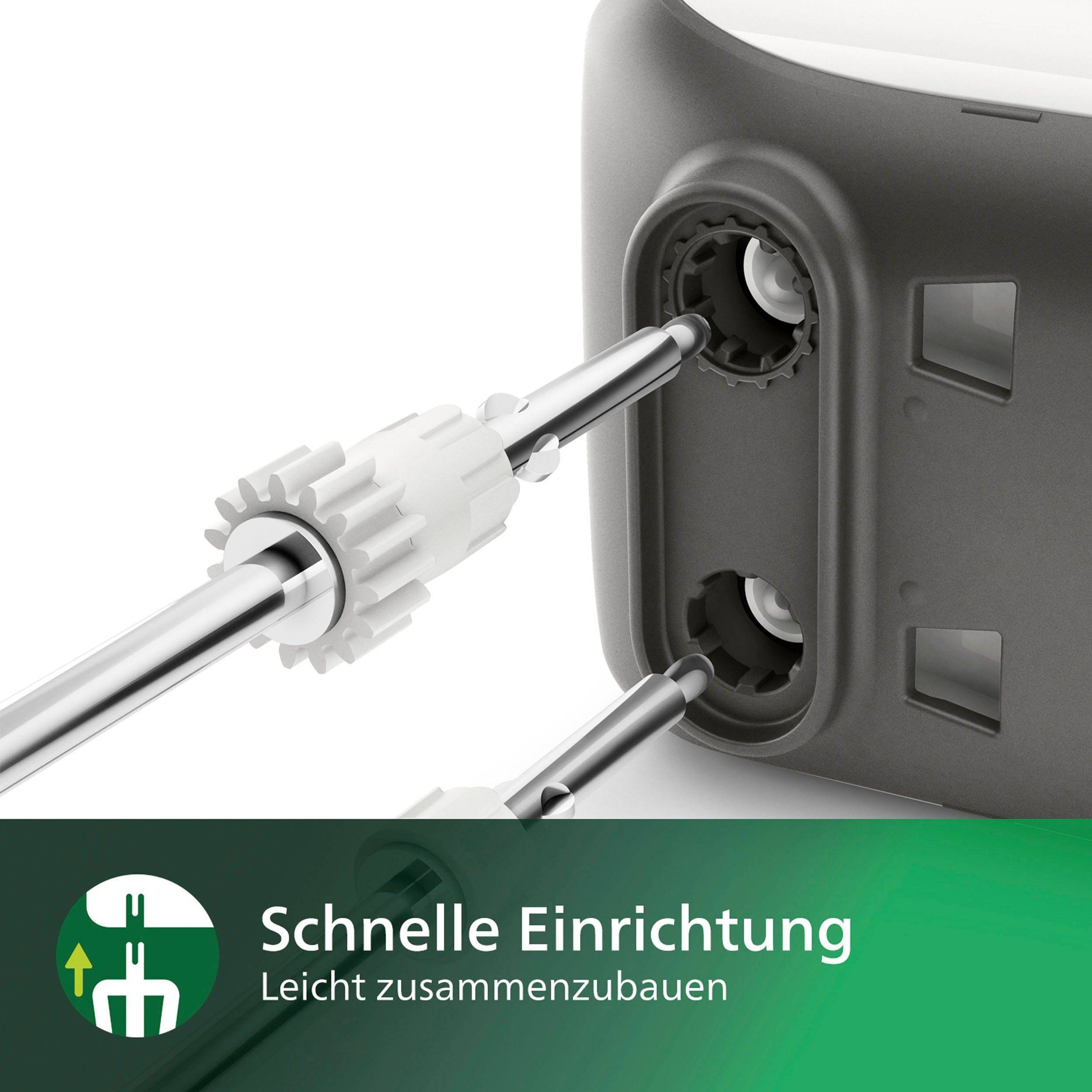 PHILIPS Handmixer HR3741/00 5 Geschwindigkeiten plus Turbo, inkl. Quirle und Knethaken – Bild 3