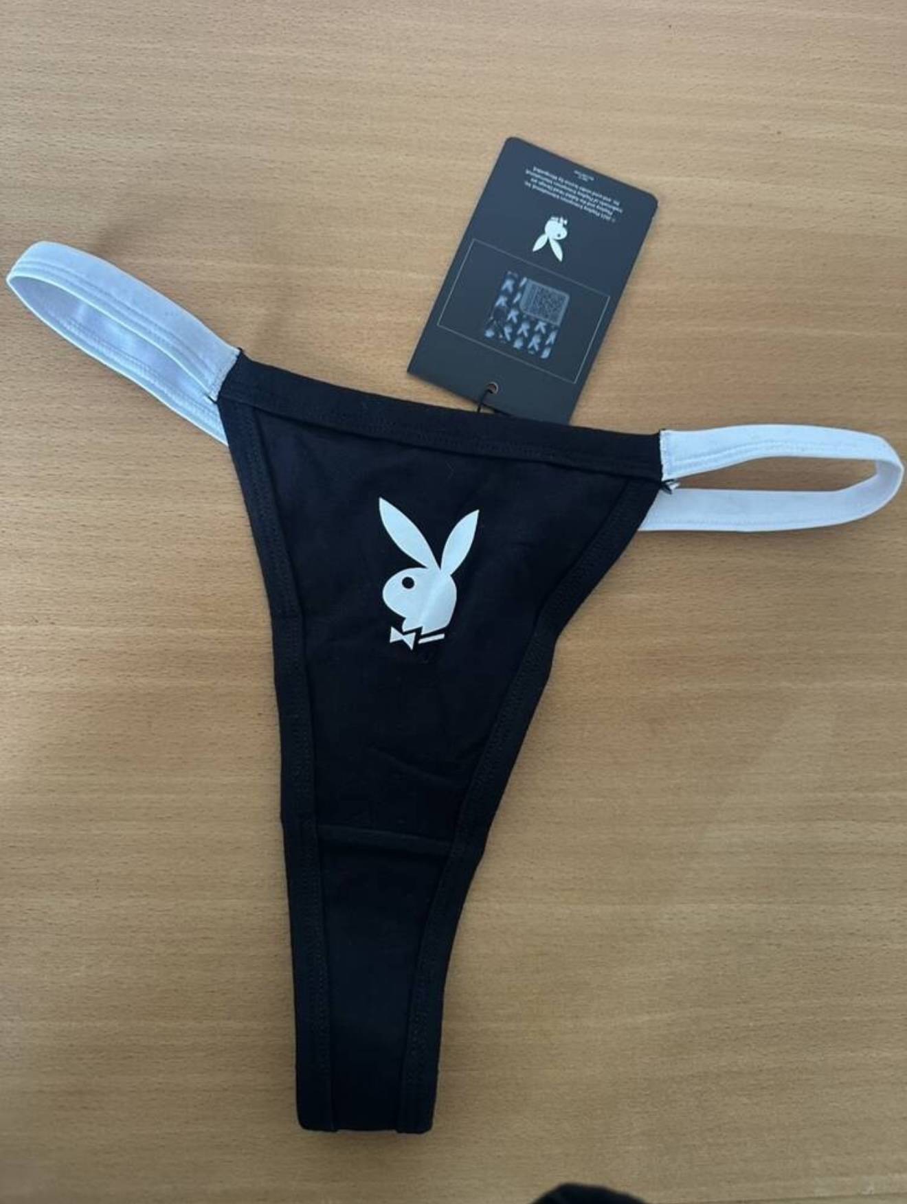 Playboy Vintage Bikini-Slip mit Häschen-Muster – High Cut NEU!!