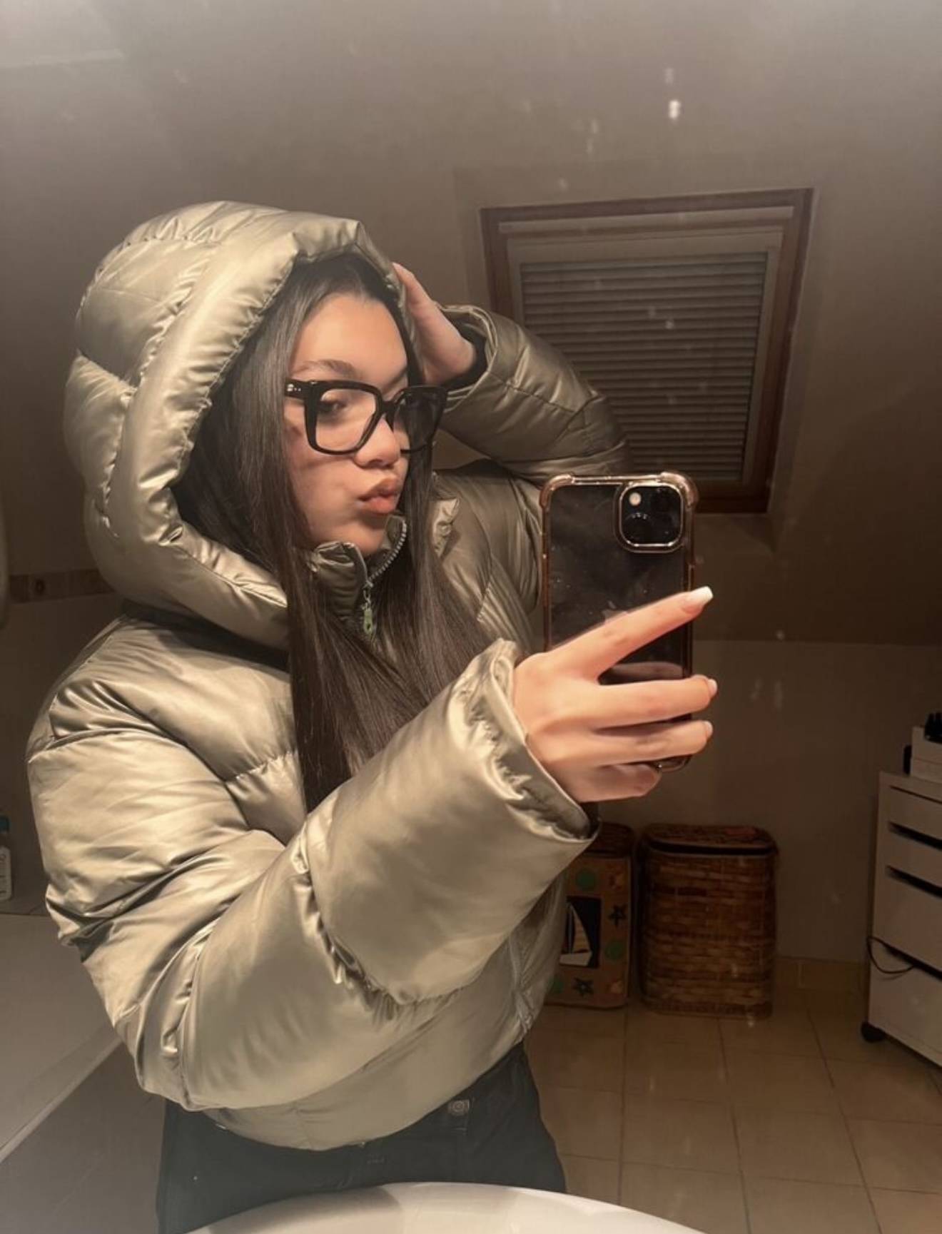 Damen Warme Wind-resistente Baumwoll-Jacke mit Kapuze – Größe 38 – Bild 2