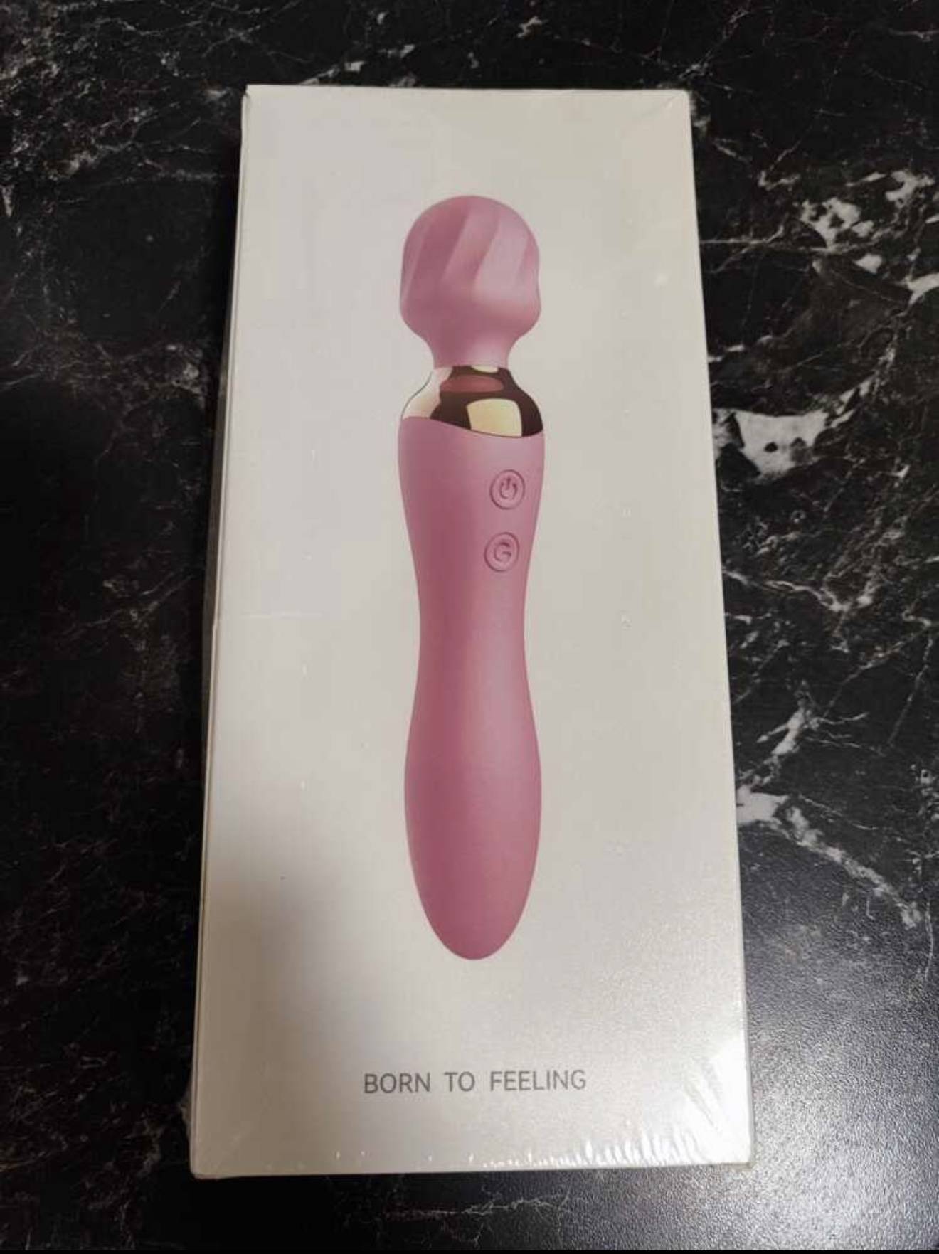 Neu & original verpackt – Pinker Silikon-Vibrator mit Doppelspitze