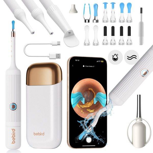 Ohrenreiniger Bebird EarSight Plus Ohrenschmalz Entferner Otoskop 1920P HD Kamera mit Pinzette für Ohren/Nasen/Hals-Untersuchungen gut