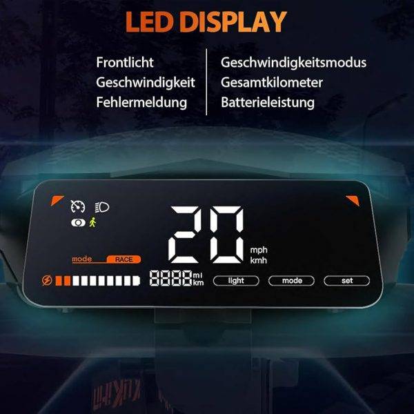 Kukirin E Scooter,Elektro Elektroroller Erwachsene Elektroscooter,E Roller Offroad,Elektro Scooter Roller,Patinete electrico(55 Km Reichweite),G2 Anleitung – Bild 4