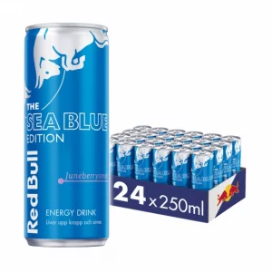 RED BULL 24x Energy Drink, 250 ml, Sea Blue Edition (Juneberry)