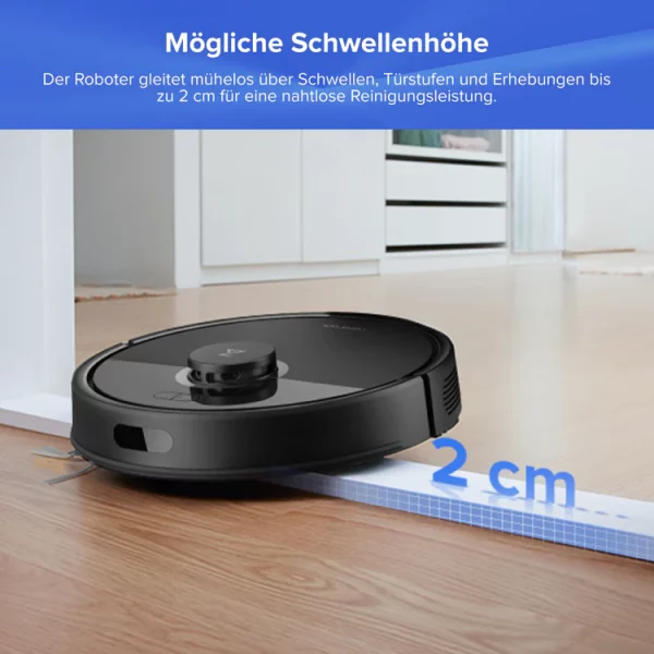 roborock Q7 L5+ Saugroboter mit Wischfunktion, Automatischer Staubentleerung, Dual Anti-Tangle System, 8.000 Pa Saugkraft, LiDAR-Navigation,Wischroboter für Teppich, Tierhaare, APP Steuerung(Schwarz) – Bild 7