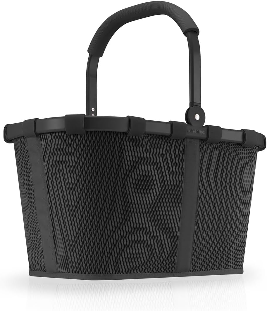 reisenthel carrybag frame mesh black – Stabiler Einkaufskorb mit viel Stauraum und praktischer Innentasche – Elegantes und wasserabweisendes Design