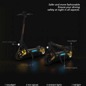 KUKIRIN G2 Master Elektroroller für Erwachsene, 52 V, 20,8 Ah Batterie für 70 km Reichweite & 20 km/h, 500W Motor & Hydraulische Federung, 10 Zoll All-Terrain-Reifen Elektroroller