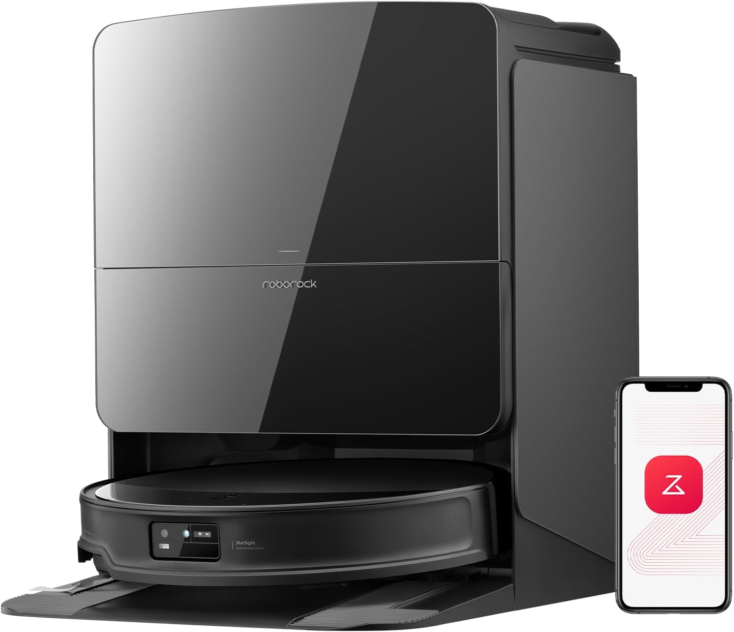roborock Saros 10R Saugroboter mit Wischfunktion&angebbarem Wischmopp, 22,000 Pa, 7,98cm Ultra-Slim Design, StarSight System 2.0, Zero-Tangle System