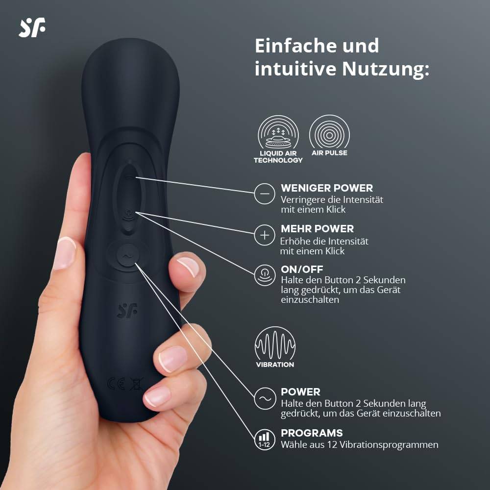 Satisfyer Pro 2 Generation 3 Vibrator | Liquid-Air-Technologie | Leise Starke Klitoris-Stimulation | Druckwellenvibrator mit Vibrationen | Sex-Spielzeug Geschenk für Frauen | Erotischer Dildo Frau – Bild 4