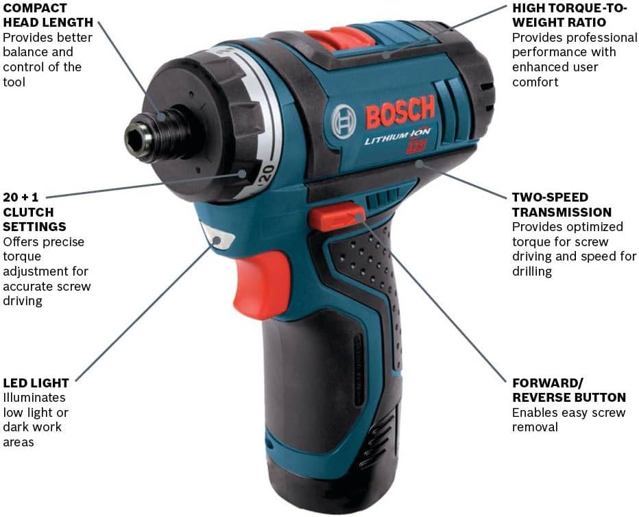 Bosch PS21-2A 12V Max Zwei-Gang-Taschentreiber-Kit – Bild 2