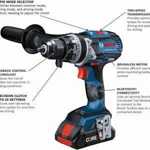Bosch GSB18V-975CN 18V Brushless Connected-Ready 1/2 Zoll Schlagbohrmaschine/Schraubendreher (Bare Tool)