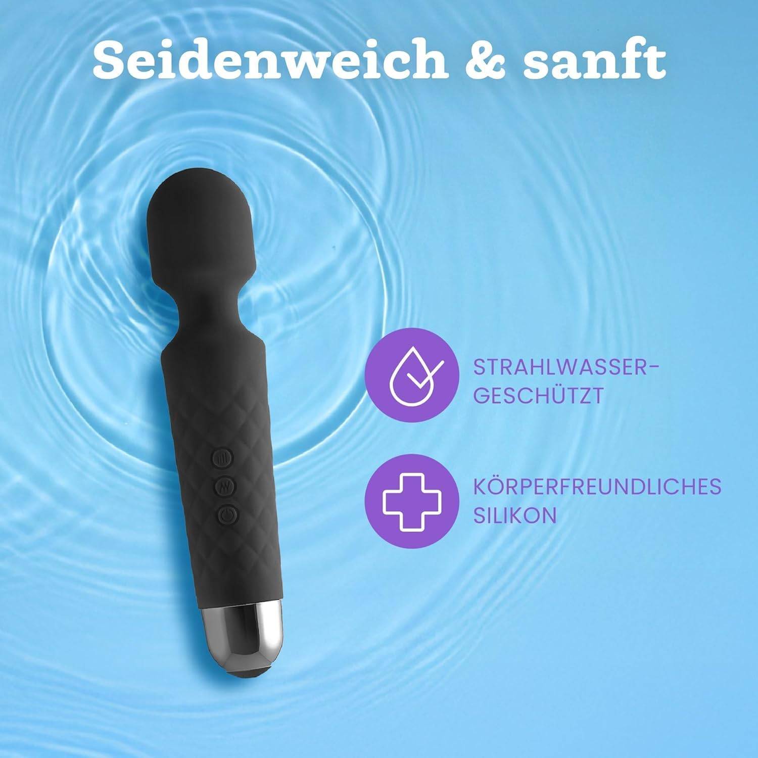 Vibrator für Frauen - Leises und Starkes Massagegerät + Akku - Sexspielzeug mit 20 Vibrationsmuster und 8 Geschwindigkeitsstufen - Kabelloser Dildo für Klitoris, G Spot - Oliver James (Rosa) – Bild 4