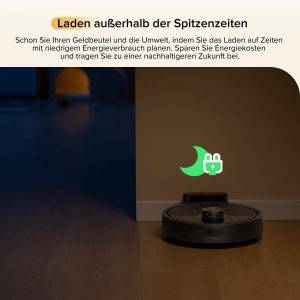 roborock Q7 M5-Set Saugroboter mit Wischfunktion, 10.000Pa Saugkraft, Dual Anti-Tangle-System, 150Min Laufzeit, LiDAR Navigation, Staubsauger Roboter für Teppich, Tierhaare, APP Steuerung (Schwarz)