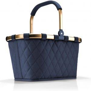 reisenthel carrybag frame rhombus midnight gold – Stabiler Einkaufskorb mit viel Stauraum und praktischer Innentasche – Elegantes und wasserabweisendes Design